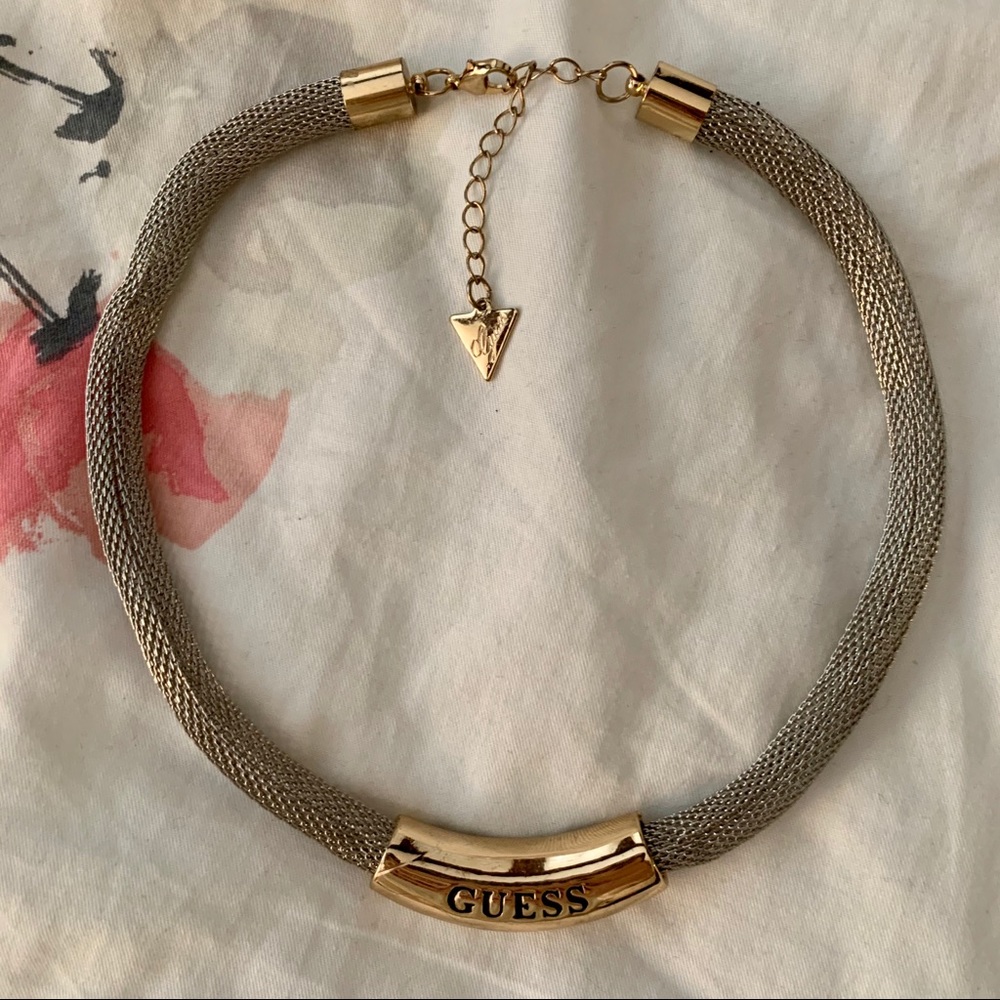 GUESS mixed metal choker necklace